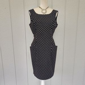 Geary Roark Open Back B&W Sleeveless Sheath Dress!